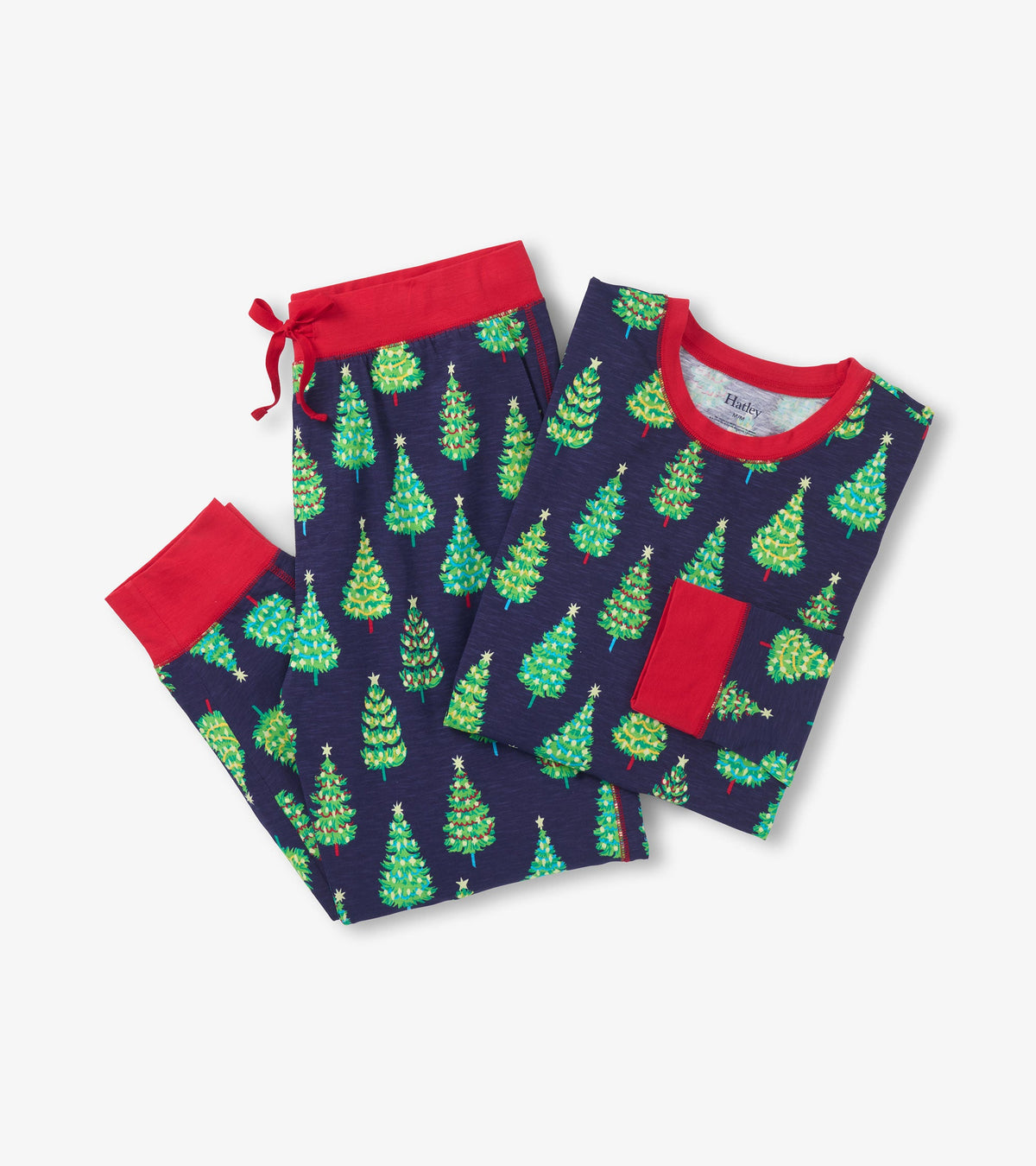 Men's Bottle Brush Trees Glow in the Dark Cotton Pajama Set - Hatley Women