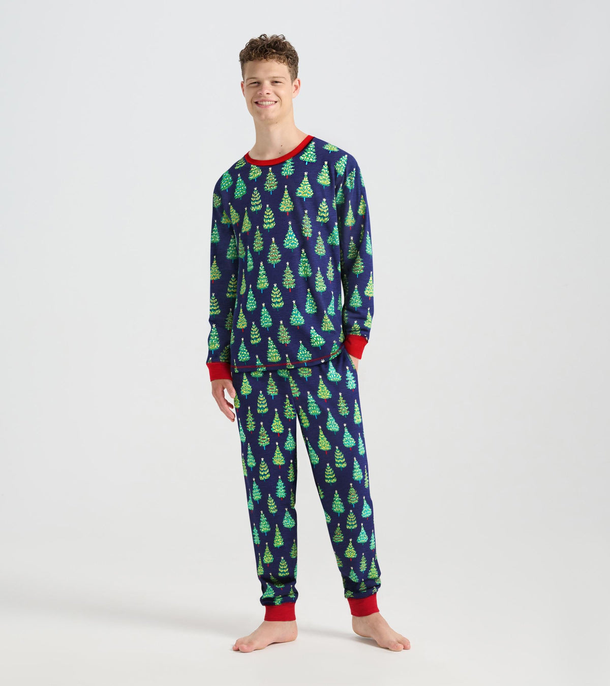 Men's Bottle Brush Trees Glow in the Dark Cotton Pajama Set - Hatley Women
