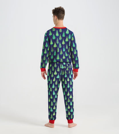 Men's Bottle Brush Trees Glow in the Dark Cotton Pajama Set - Hatley Women