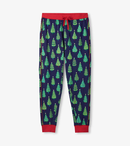 Men's Bottle Brush Trees Glow in the Dark Cotton Pajama Set - Hatley Women