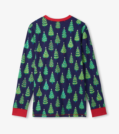 Men's Bottle Brush Trees Glow in the Dark Cotton Pajama Set - Hatley Women