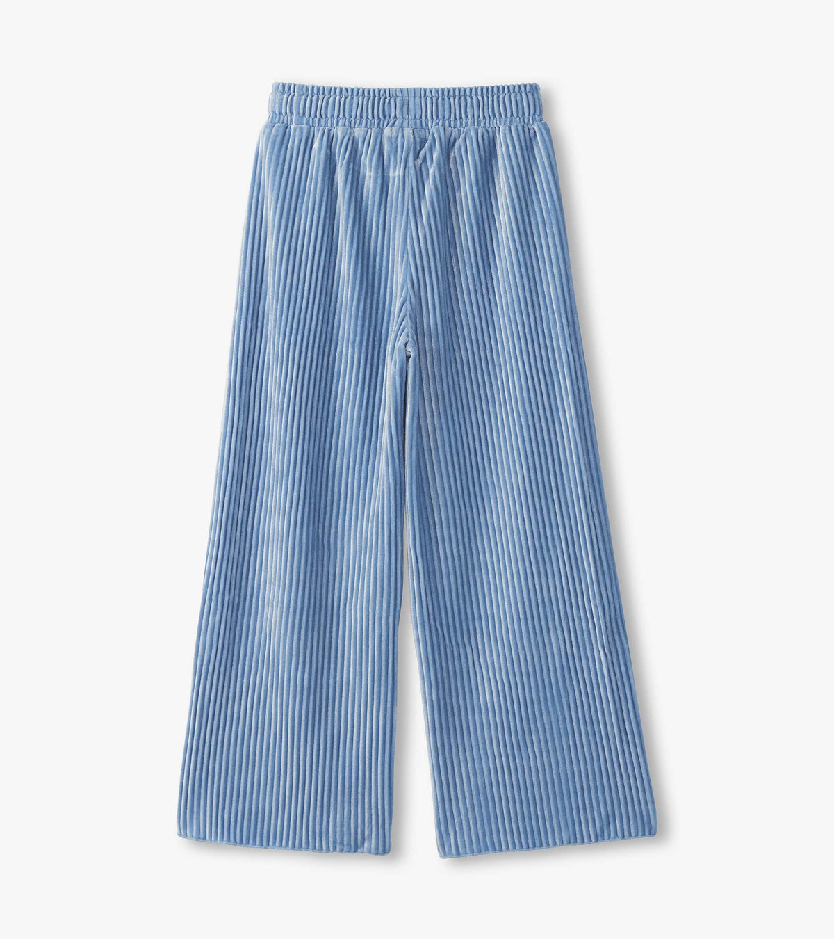Girls Cornflower Blue Pleated Velour Relaxed Pants - Hatley Girls