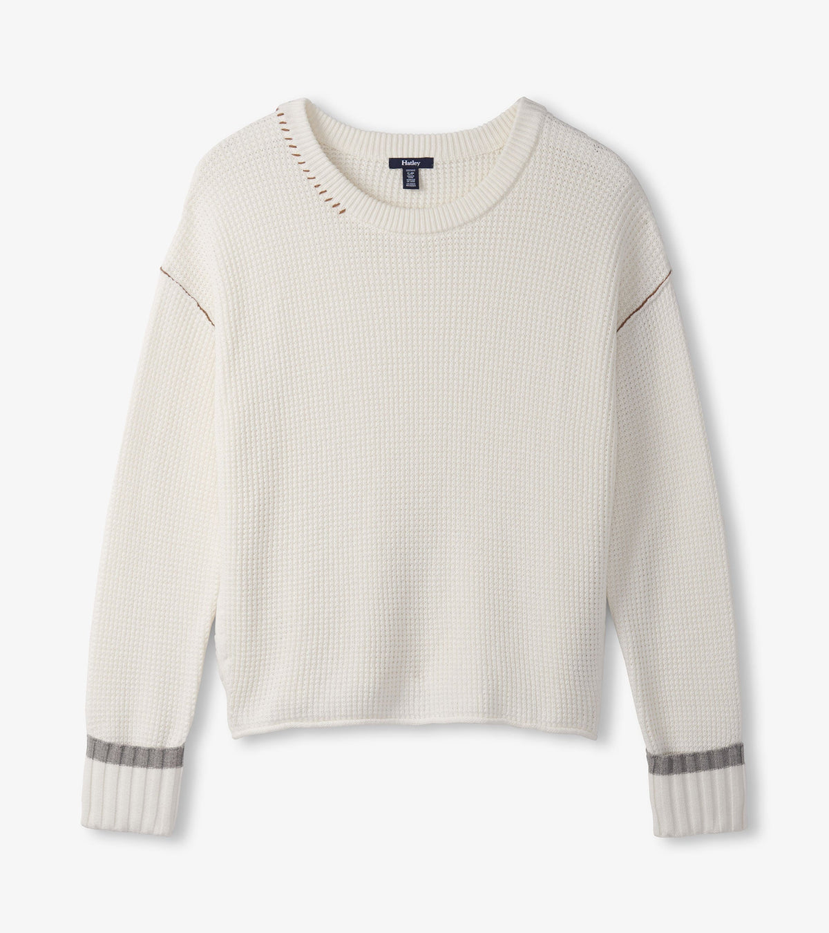 Waffle Knit Sweater - Cream - Hatley Women