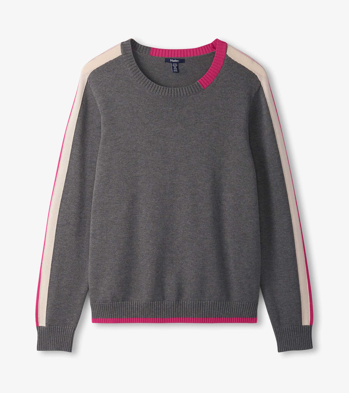 Contrast Trim Sweater - Charcoal - Hatley Women