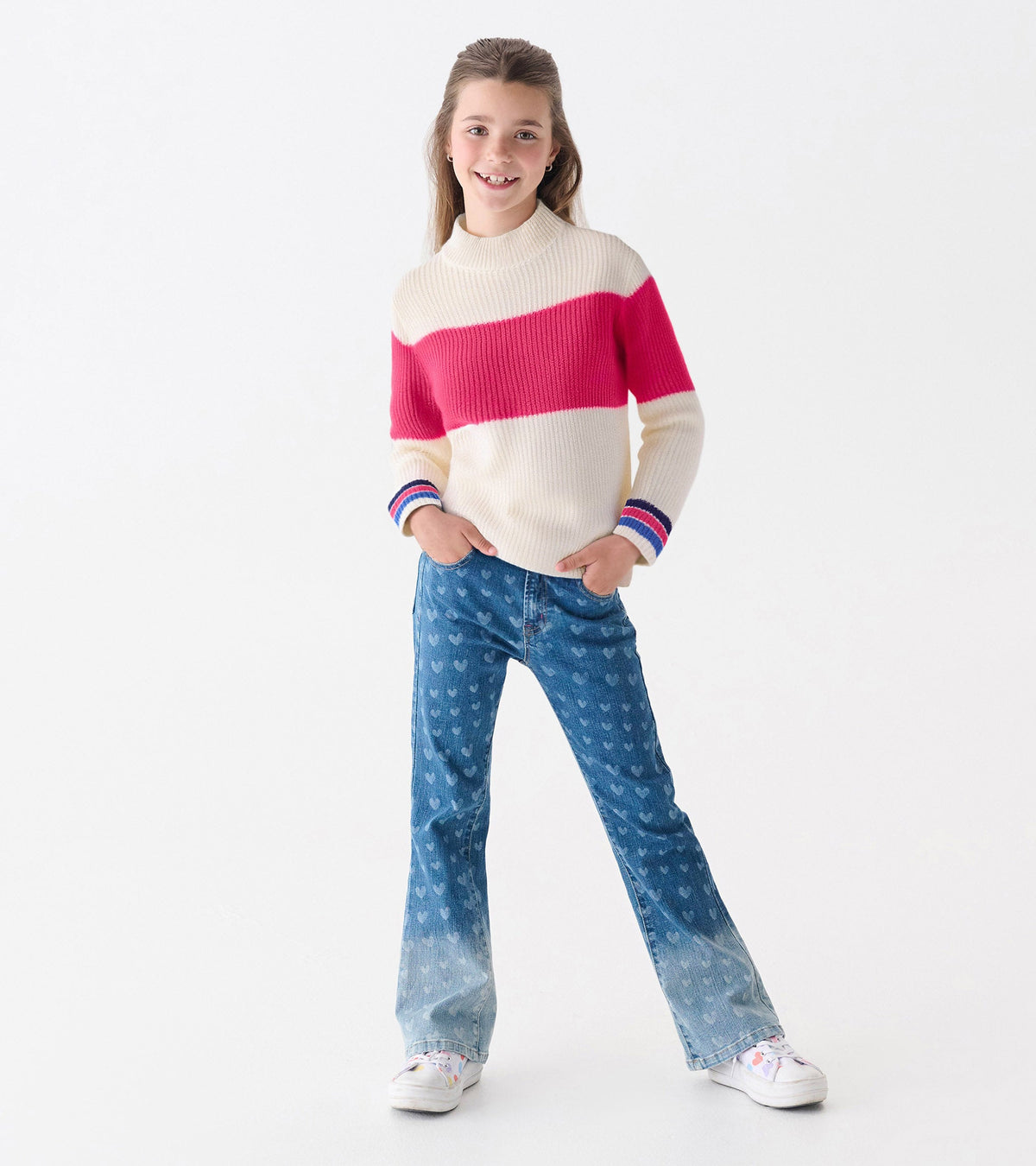 Girls Colorblock Mockneck Sweater - Hatley Girls