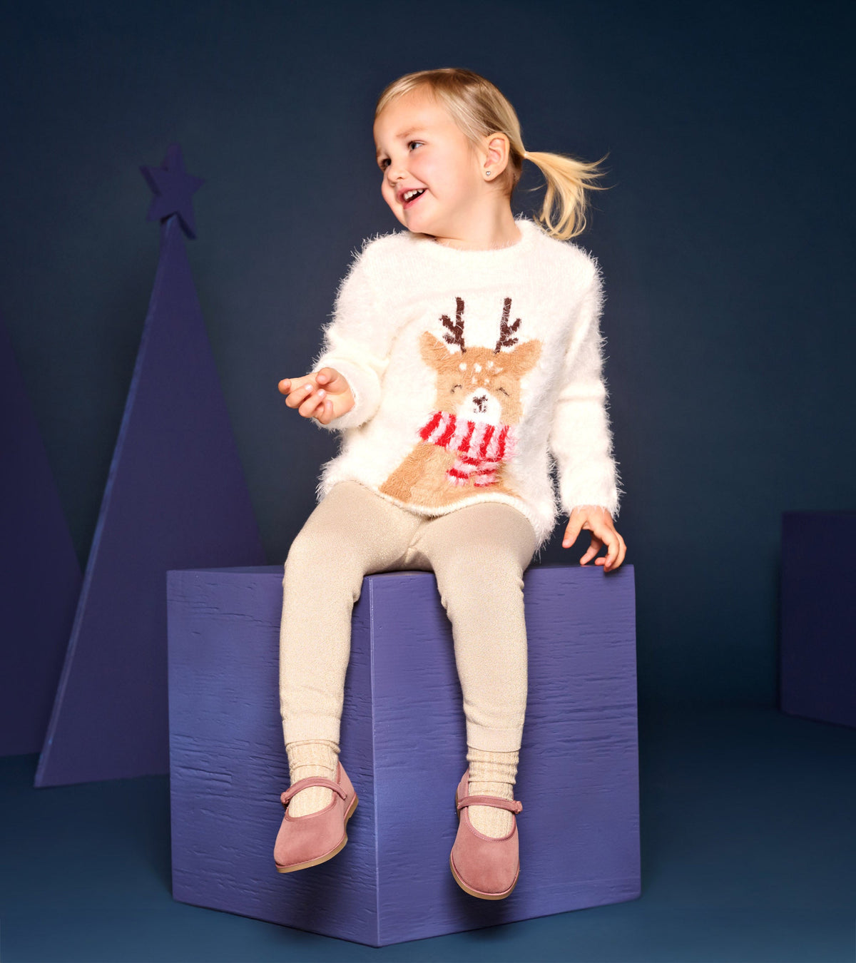 Baby & Toddler Girls Reindeer Furry Sweater - Hatley Baby & Toddler