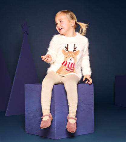 Baby & Toddler Girls Reindeer Furry Sweater - Hatley Baby & Toddler