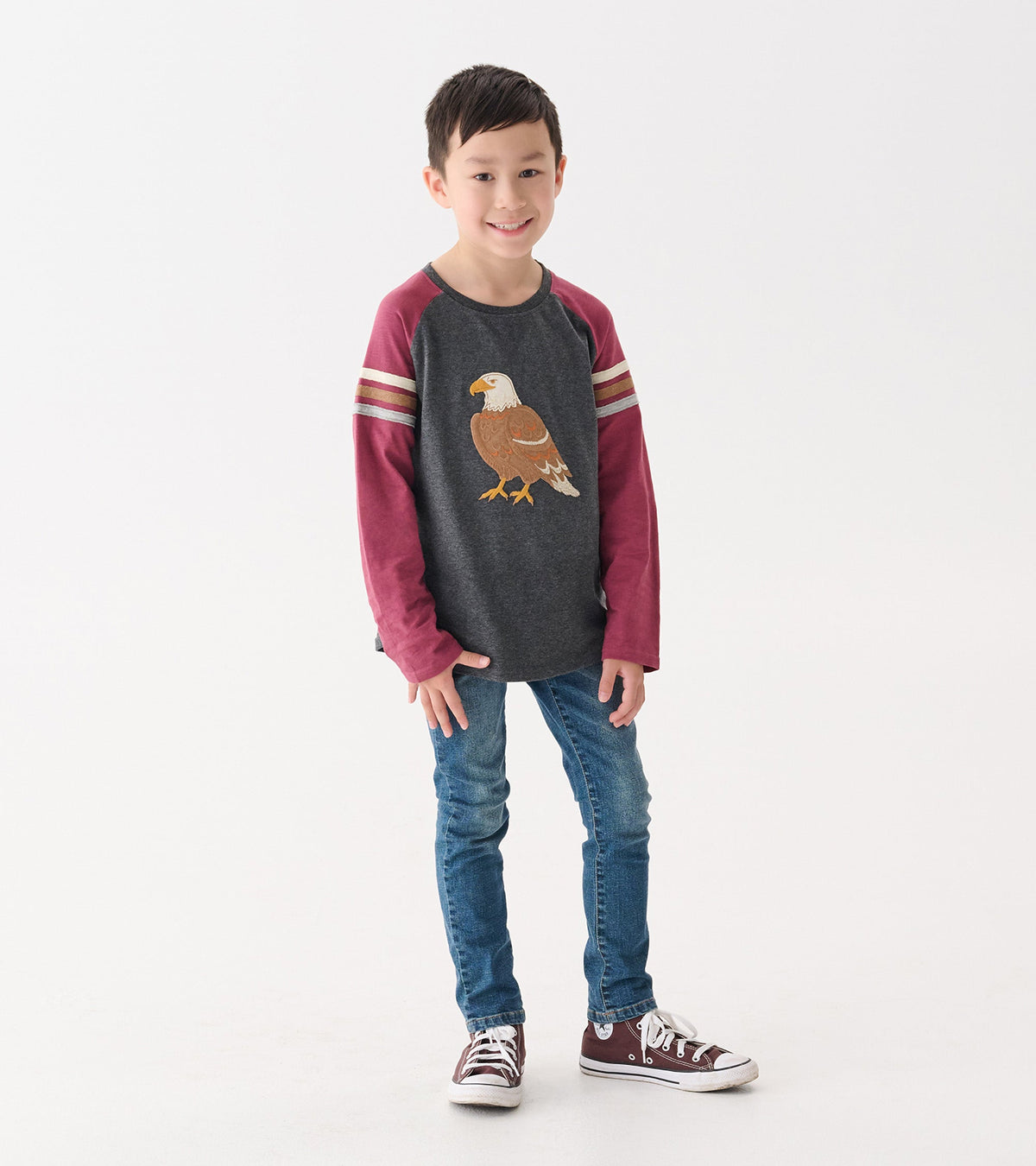 Boys Eagle Long Sleeve Raglan T-Shirt - Hatley Boys