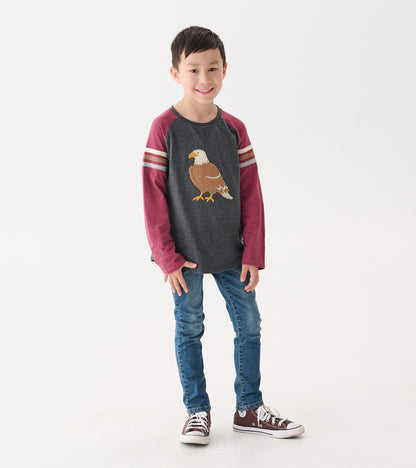 Boys Eagle Long Sleeve Raglan T-Shirt - Hatley Boys