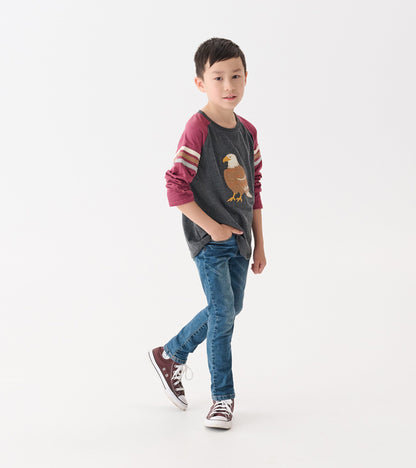 Boys Eagle Long Sleeve Raglan T-Shirt - Hatley Boys