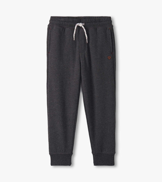 Boys Charcoal Melange Joggers - Hatley Boys