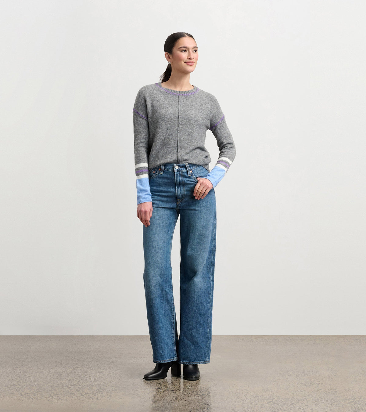 Avery Sweater - Charcoal Melange - Hatley Women