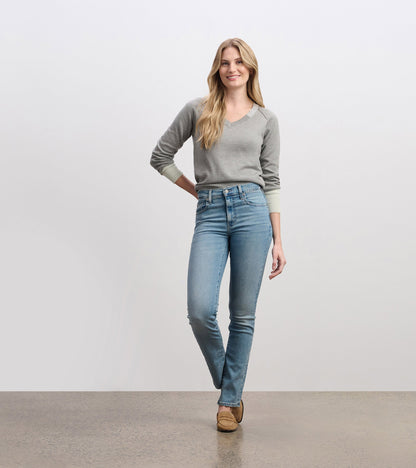 Cary V-Neck Sweater - Charcoal Melange - Hatley Women
