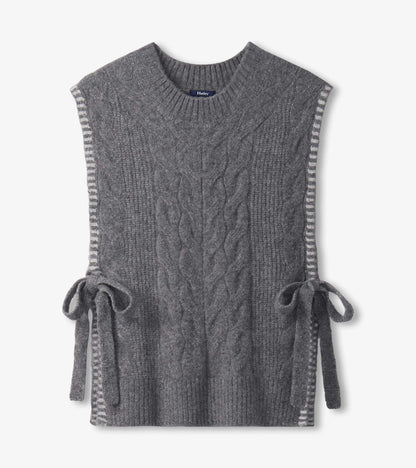 Side-Tie Sweater Vest - Charcoal Melange - Hatley Women