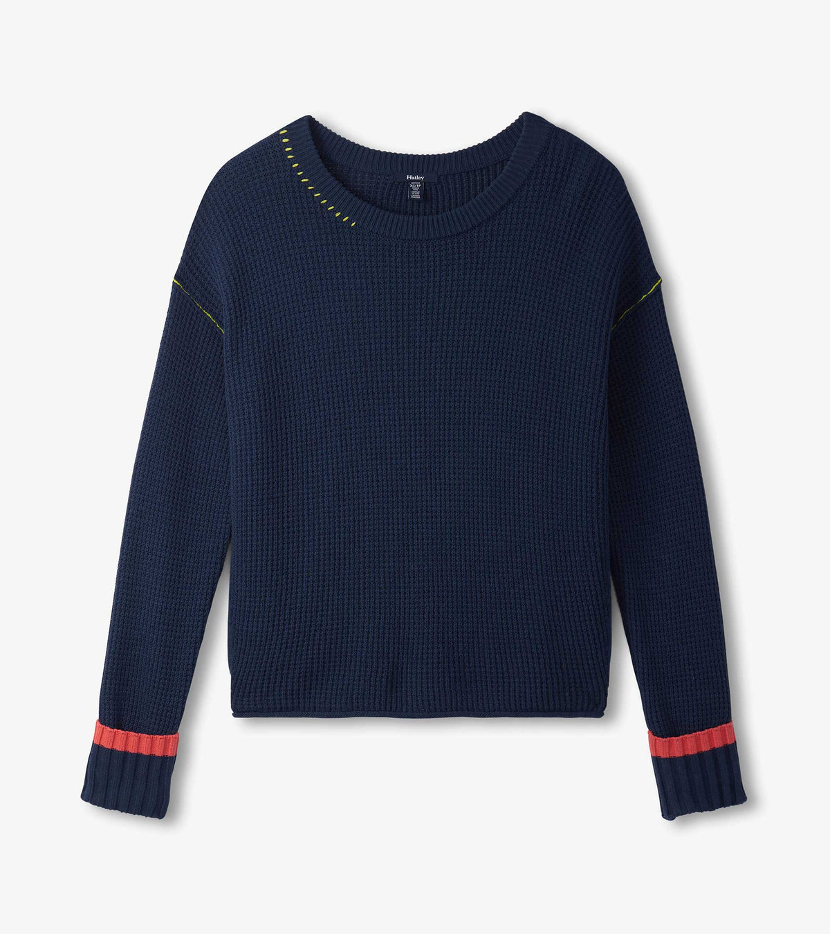Waffle Knit Sweater - Navy - Hatley Women