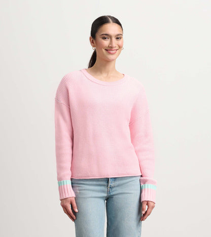 Waffle Knit Sweater - Fuchsia Pink - Hatley Women