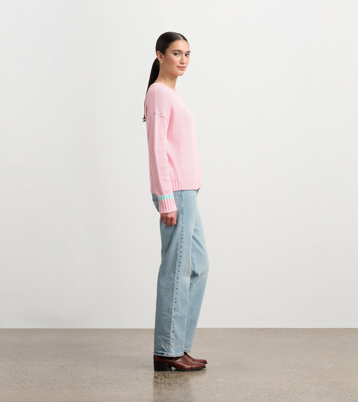 Waffle Knit Sweater - Fuchsia Pink - Hatley Women