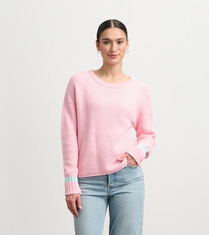 Waffle Knit Sweater - Fuchsia Pink - Hatley Women