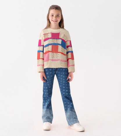 Girls Mix Stitch Sweater - Hatley Girls