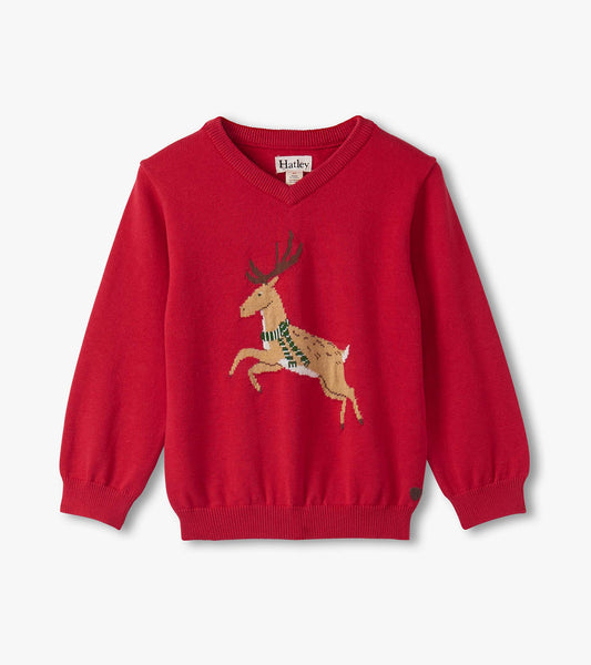 Baby & Toddler Boys Deer V-Neck Sweater - Hatley Baby & Toddler