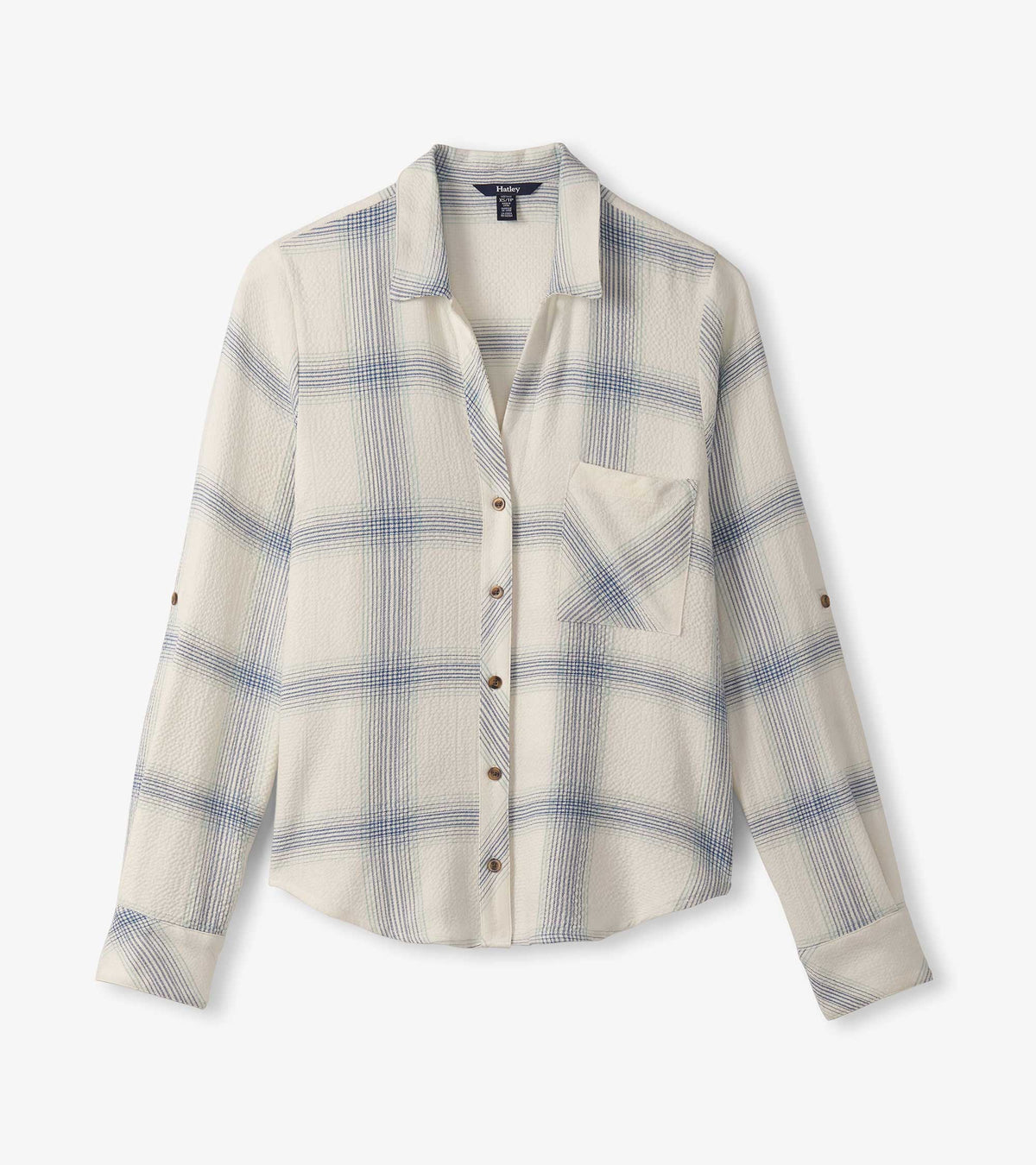 Lila Button Down - Turquoise Plaid - Hatley Women