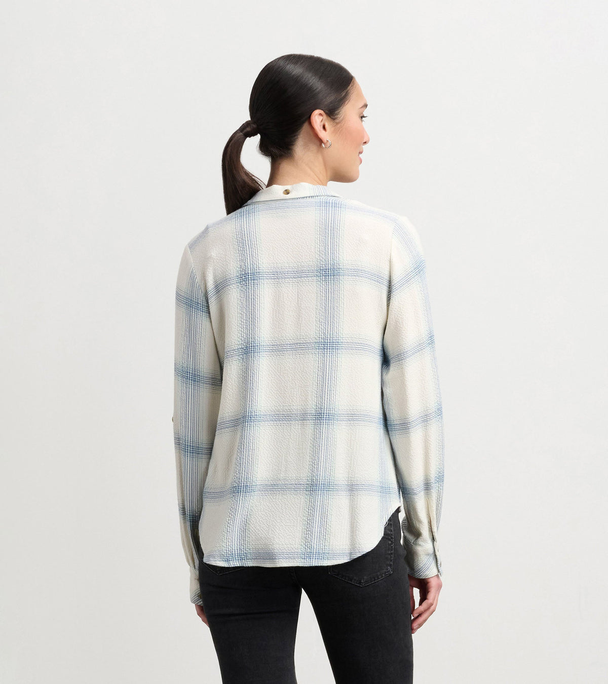 Lila Button Down - Turquoise Plaid - Hatley Women