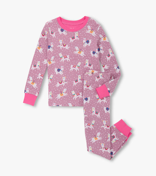 Girls Dancing Alpacas Cotton Pajama Set - Hatley Girls