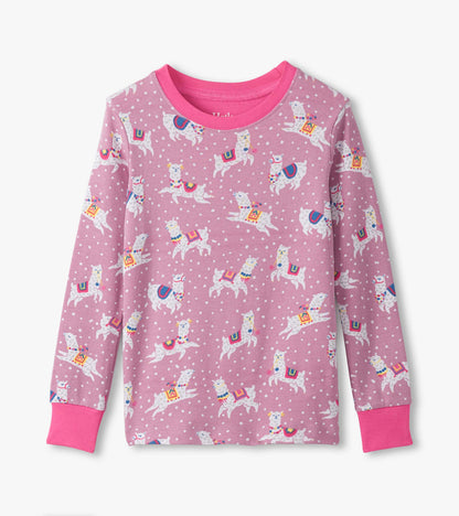 Girls Dancing Alpacas Cotton Pajama Set - Hatley Girls