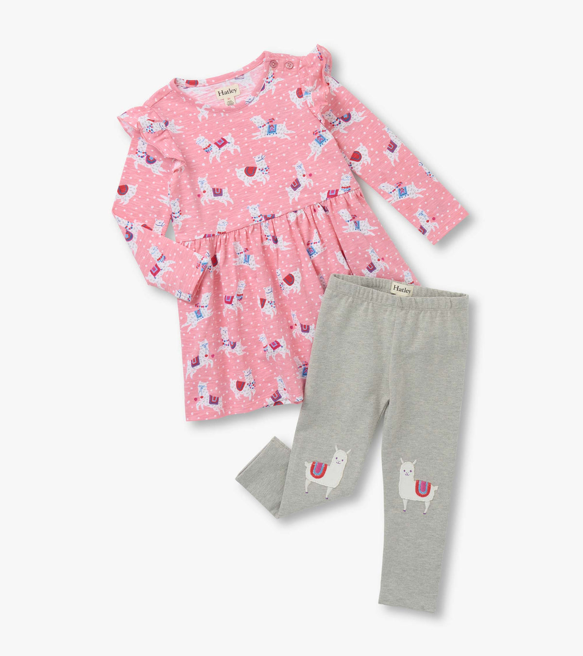 Baby & Toddler Girls Dancing Alpacas Ruffle Sleeve Dress and Legging S - Hatley Baby & Toddler
