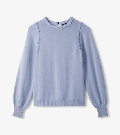 Braided Sweater - Bright Denim Blue - Hatley Women