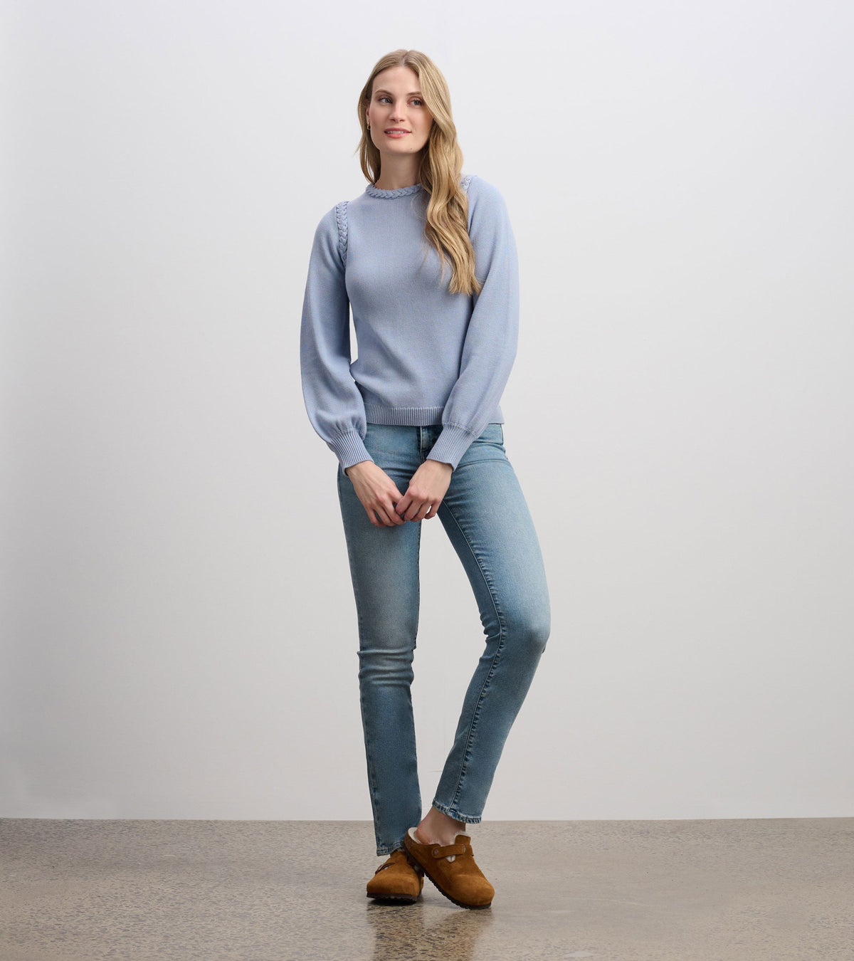 Braided Sweater - Bright Denim Blue - Hatley Women