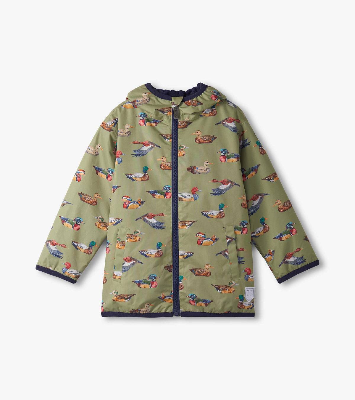 Boys Duck Decoys Zip-Up Lightweight Rain Jacket - Hatley Boys