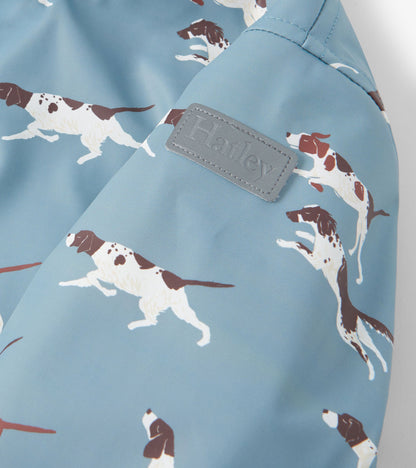Boys Hunting Dogs Sherpa Lined Zip-Up Rain Jacket - Hatley Boys