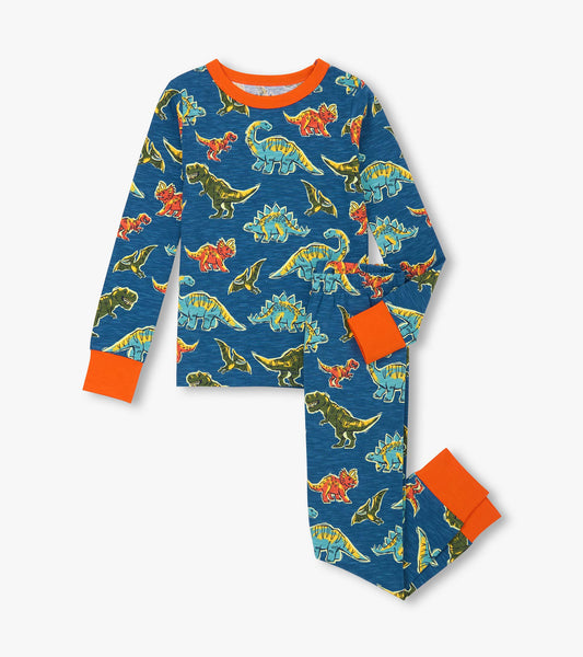 Boys Dino Roar Cotton Pajama Set - Hatley Boys