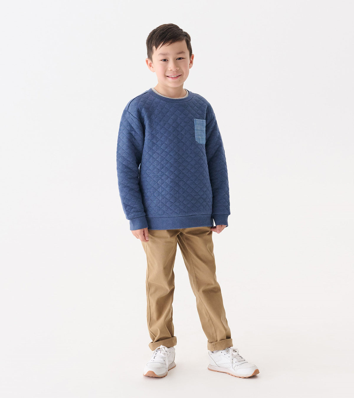 Boys Ensign Blue Quilted Pullover - Hatley Boys