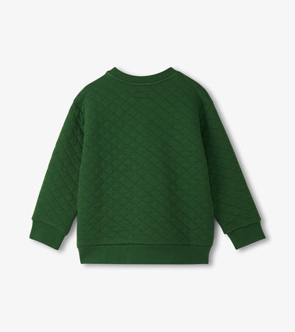 Boys Eden Green Quilted Pullover - Hatley Boys