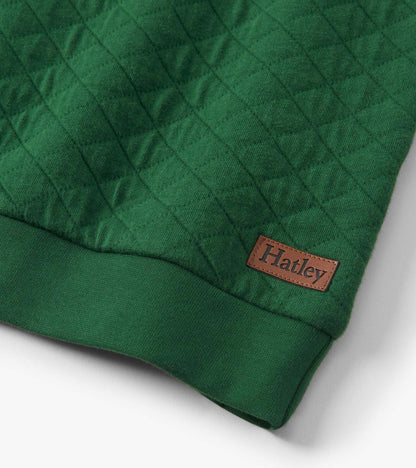Boys Eden Green Quilted Pullover - Hatley Boys
