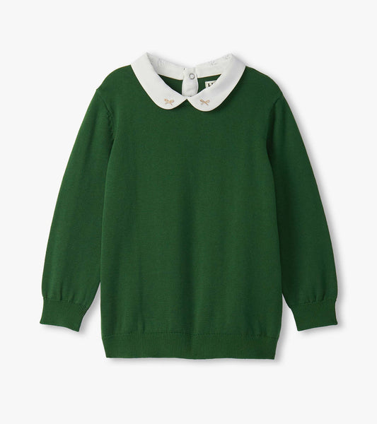 Girls Edin Green Little Pea Sweater - Hatley Girls
