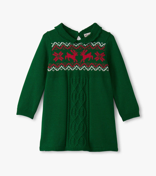 Baby & Toddler Girls Eden Green Cable Knit Sweater Dress - Hatley Baby & Toddler