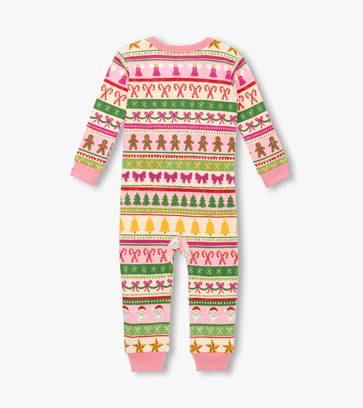 Baby Girls Pink Fun Fair Isle Cotton Sleeper - Hatley Baby & Toddler