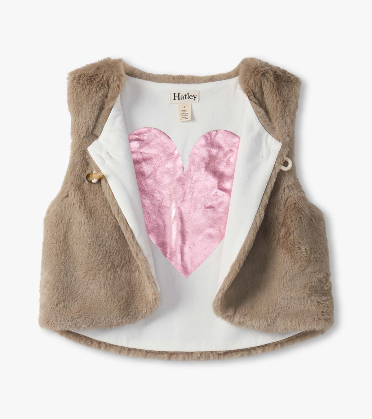 Girls Cropped Faux Fur Vest - Hatley Girls