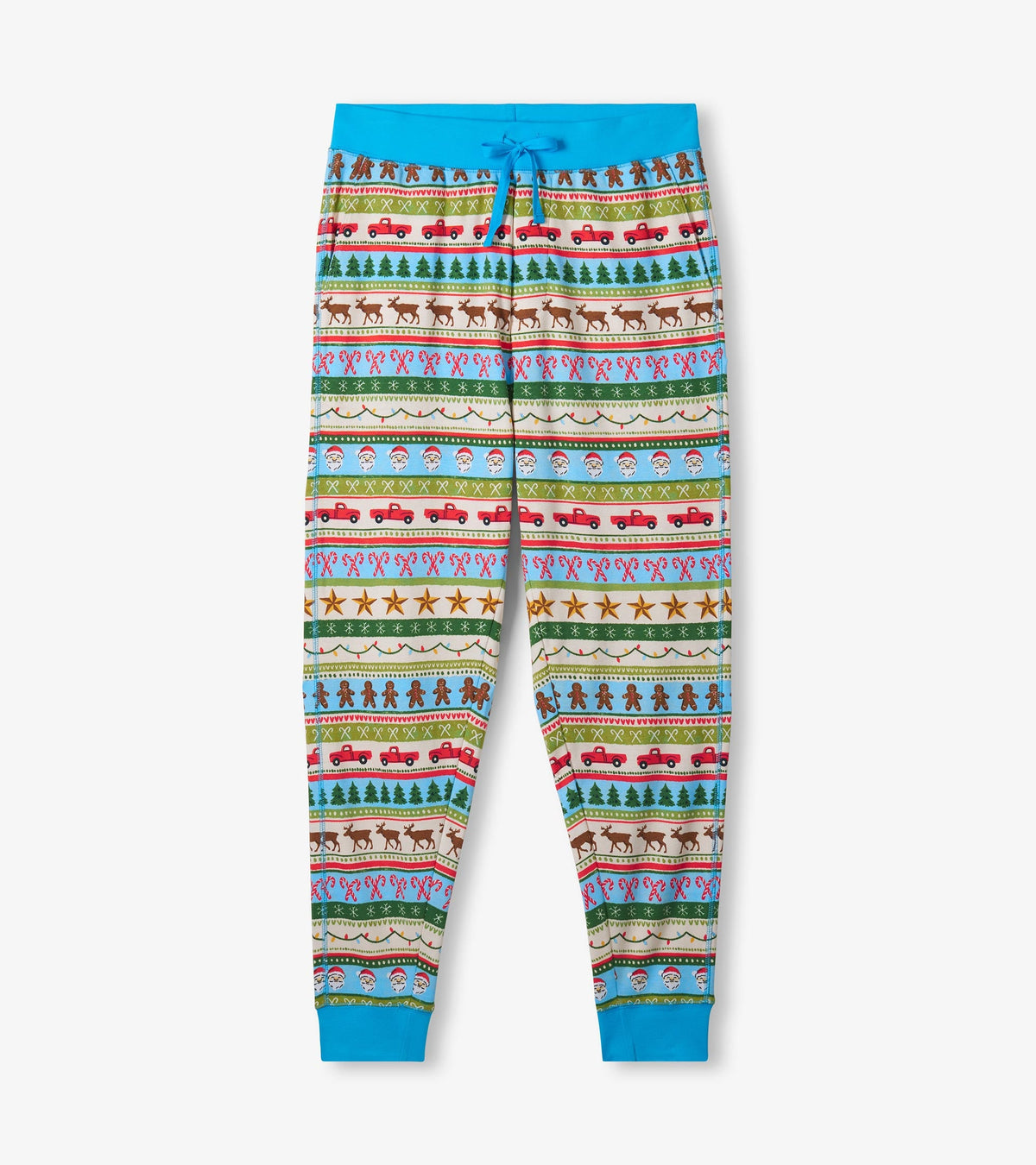 Men's Blue Fun Fair Isle Cotton Pajama Set - Hatley Women