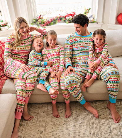 Men's Blue Fun Fair Isle Cotton Pajama Set - Hatley Women