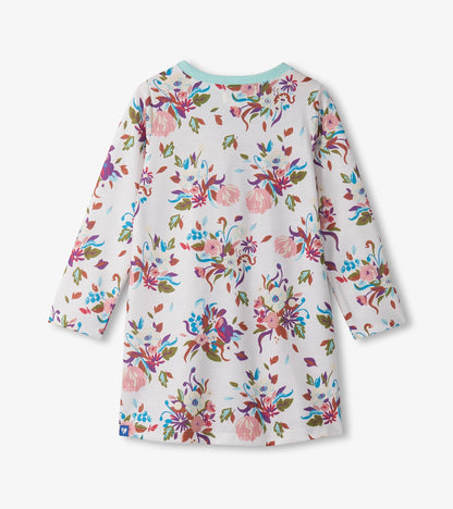 Girls Fall Floral Long Sleeve Nightdress - Hatley Girls