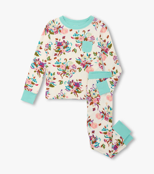 Girls Fall Floral Bamboo Pajama Set - Hatley Girls