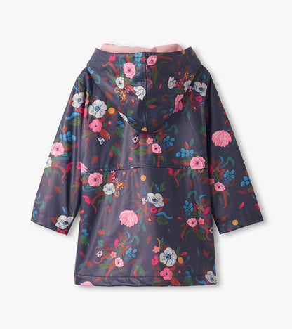 Girls Fall Floral Zip-Up Rain Jacket - Hatley Girls