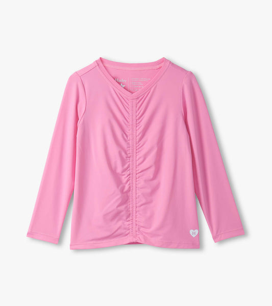 Girls Fuchsia Pink Gathered Front Top - Hatley Girls