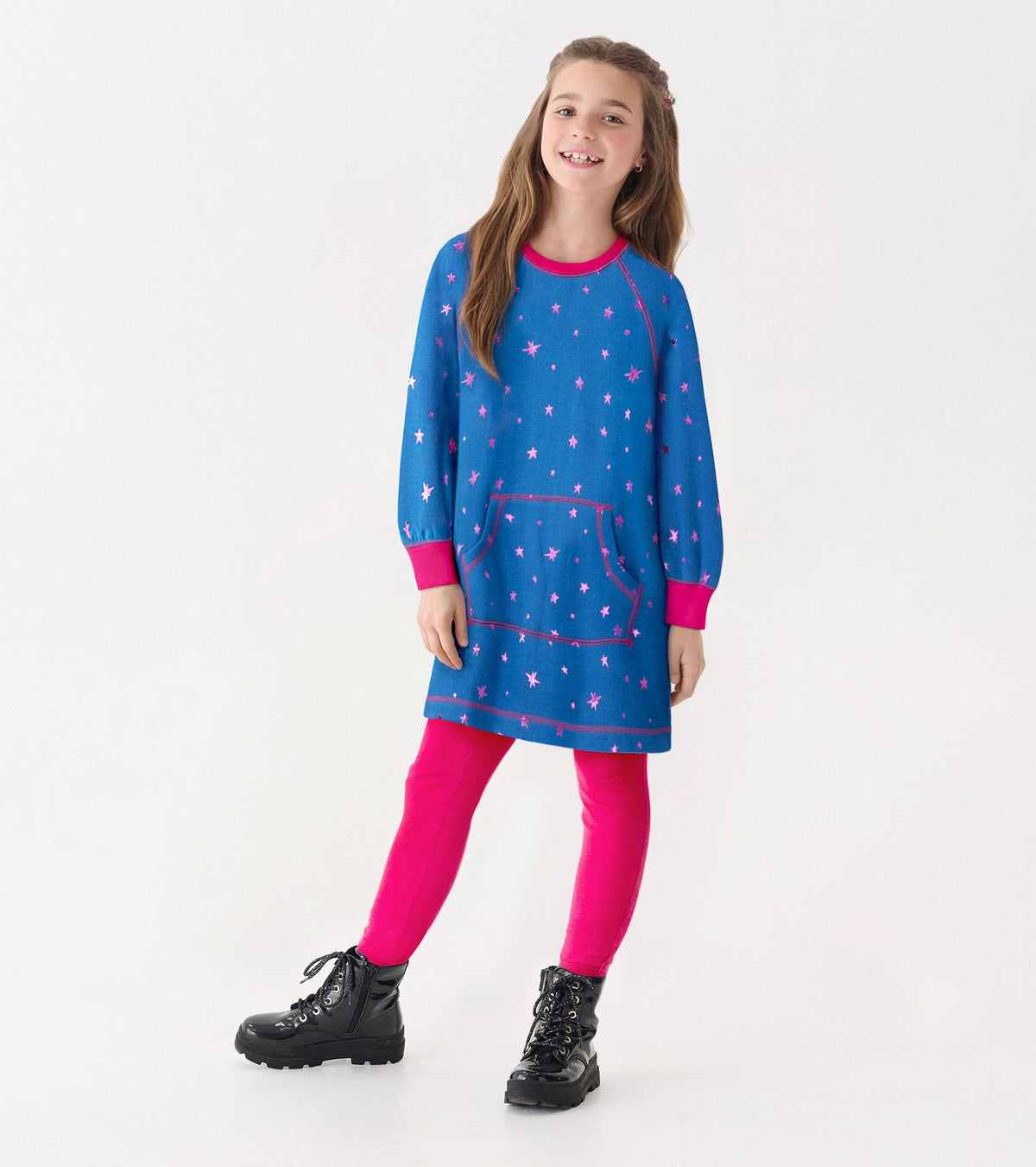 Girls Foil Stars Sweater Dress - Hatley Girls