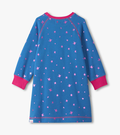 Girls Foil Stars Sweater Dress - Hatley Girls