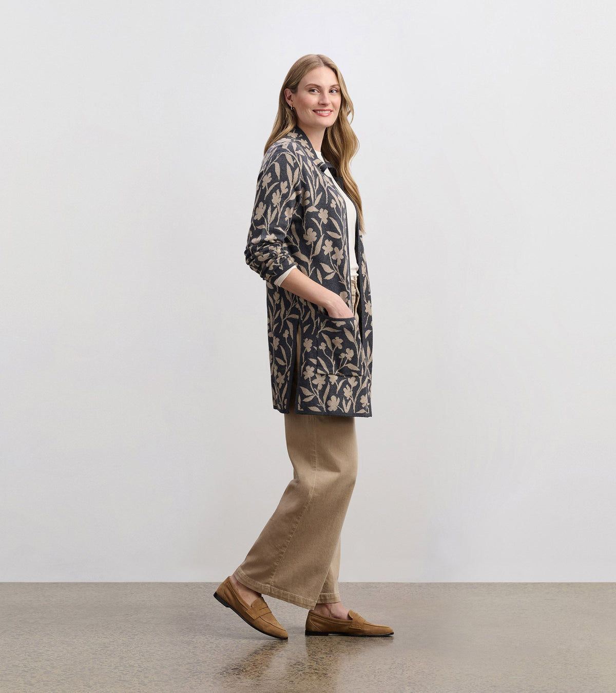 Sweater Blazer - Floral Vines - Hatley Women